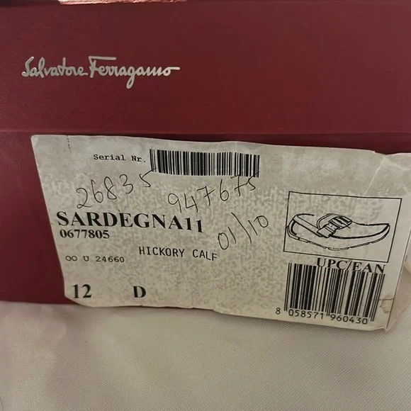 Salvatore Ferragamo Hickory Calf Shoes size 12 D